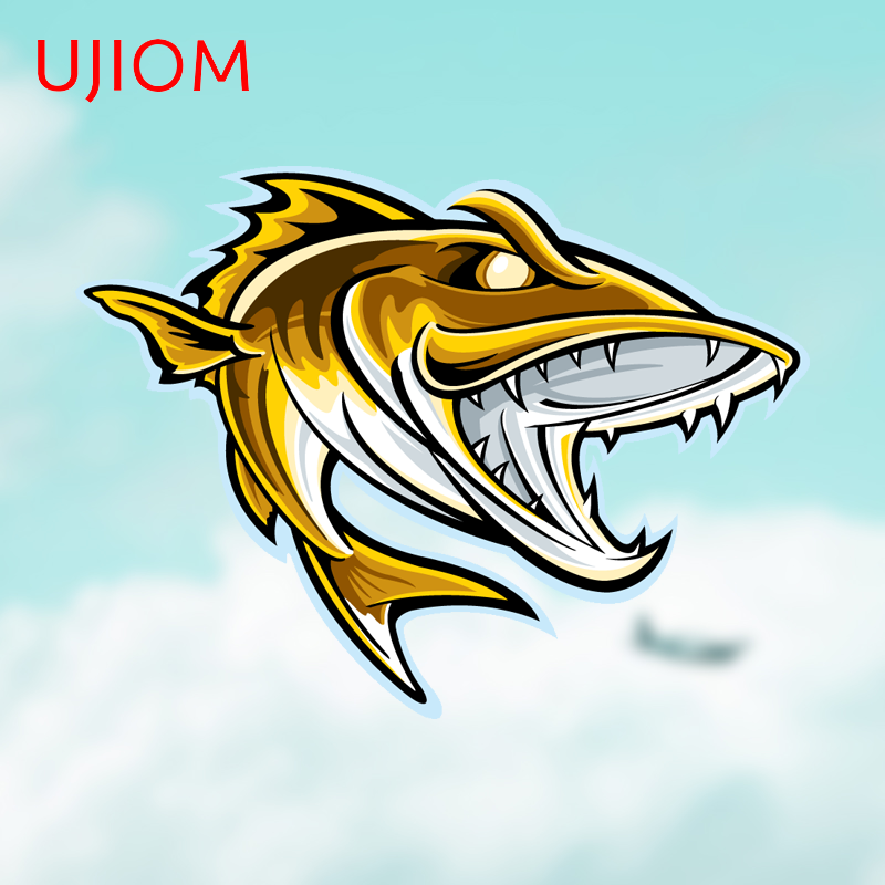 Baby Nursery Yellow Walls - UJIOM Yellow Cartoon Catfish Fishing Logo