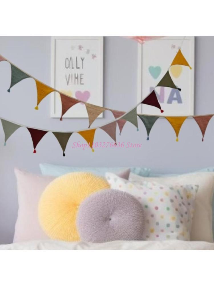 Baby Nursery Bunting - R6FD thoáng khí kẹo màu vườn