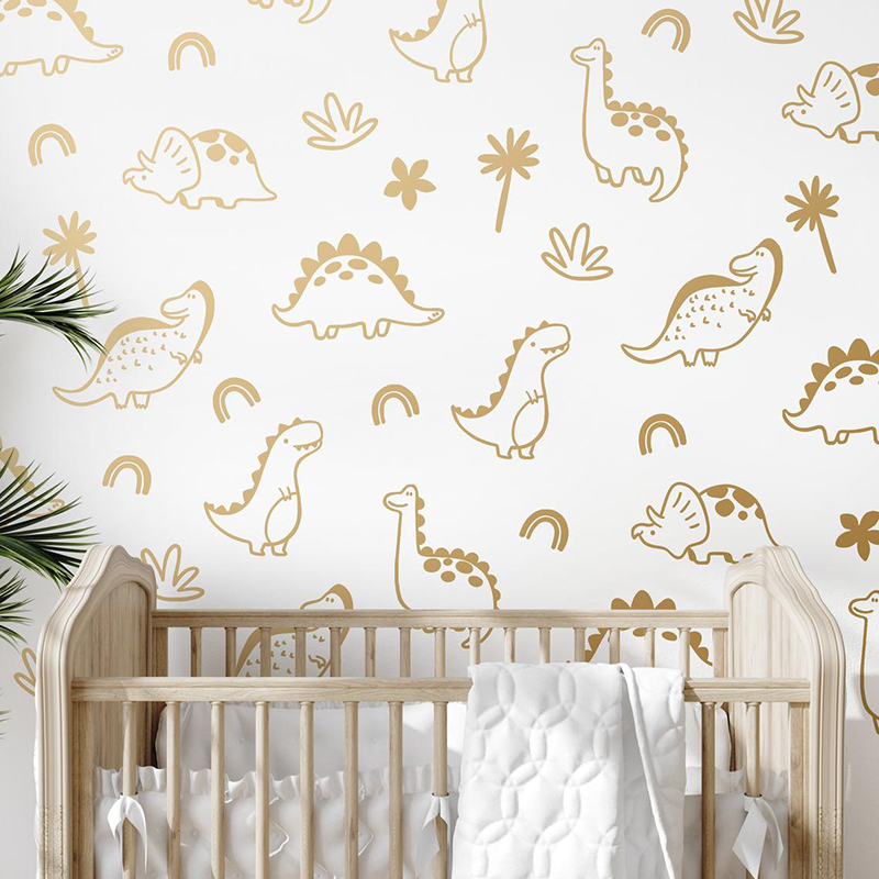 Baby Nursery Jungle Animals - Hình Học Khủng Long Cây Cầu