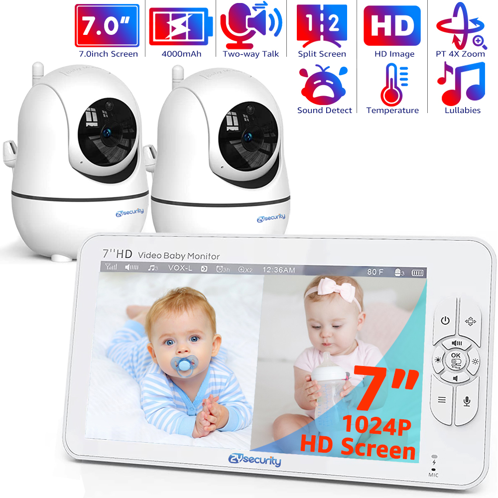 7.0 inch Video Baby Monitor HD - đánh giá và giá Baby Monitor Split Screen