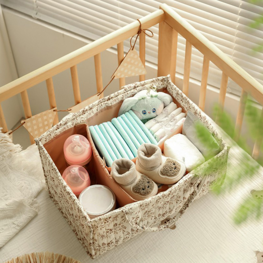 Floral Nursery Storage Basket  - đánh giá và giá Baby Nursery Basket
