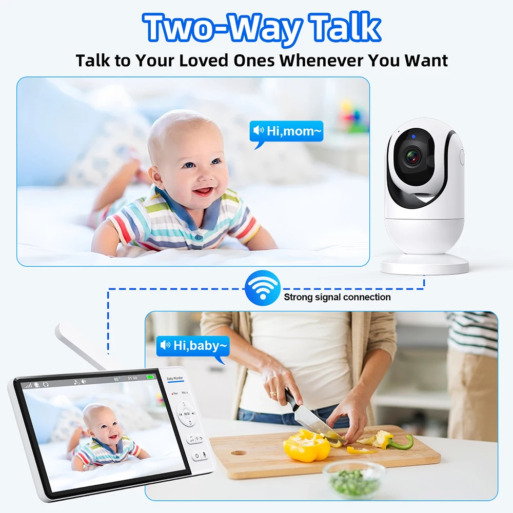 7.0'' Video Baby Monitor 720P  - đánh giá và giá Baby Monitor Split Screen
