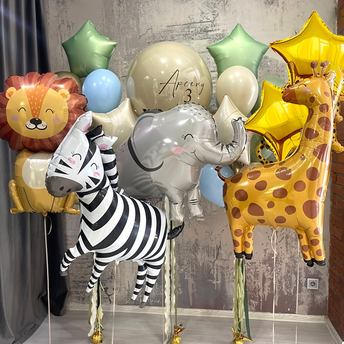 8PCS Cartoon Animal Theme Foil - đánh giá và giá Baby Nursery Jungle Theme