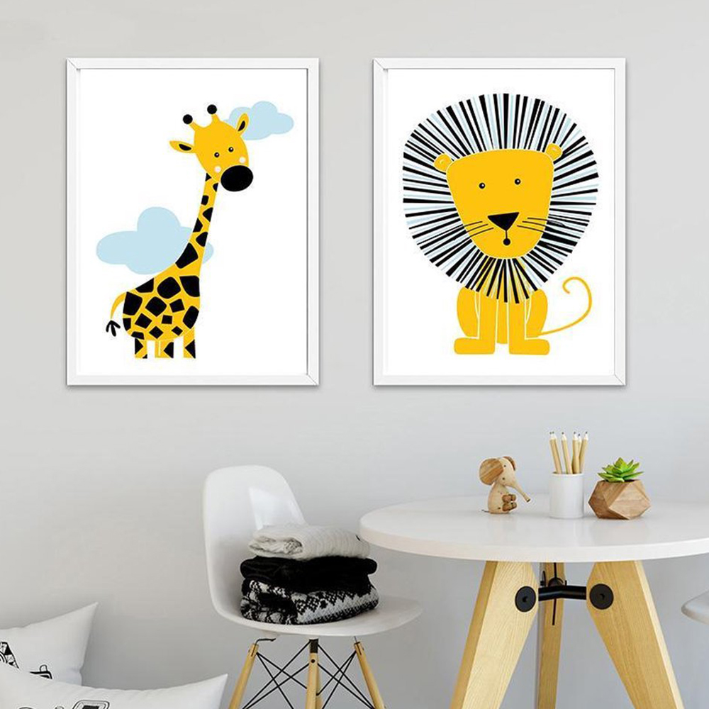 Hoạt Hình Hình Áp Phích Vàng S - đánh giá và giá Baby Nursery Yellow Walls