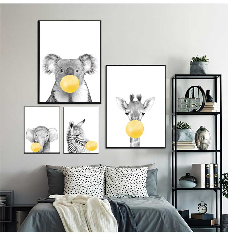 1pc frameless Baby Nursery Yel - đánh giá và giá Baby Nursery Yellow Walls