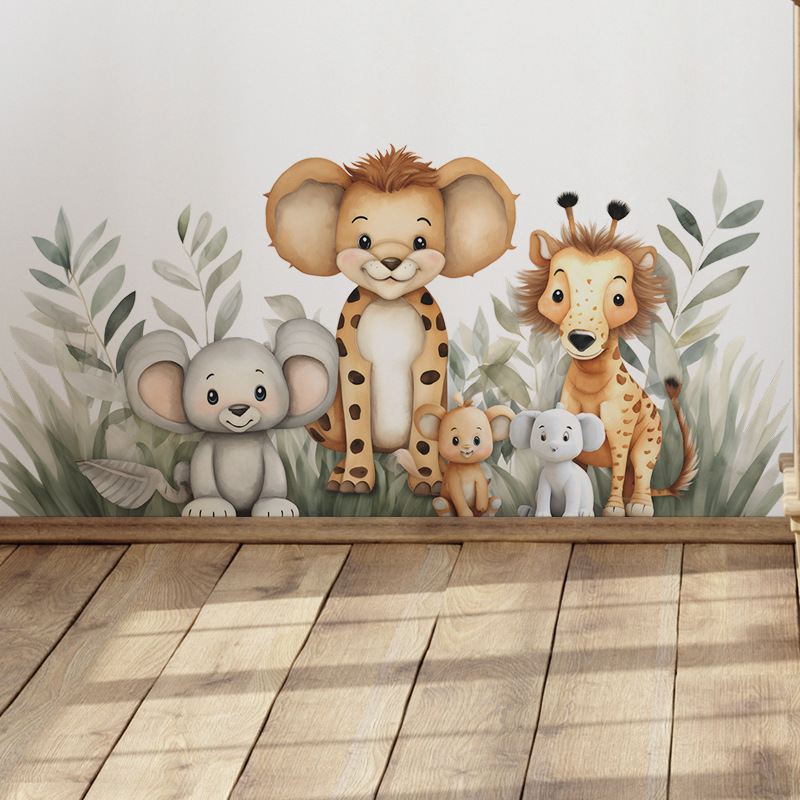 Cartoon Jungle Animals Wall St - đánh giá và giá Baby Nursery Jungle Animals