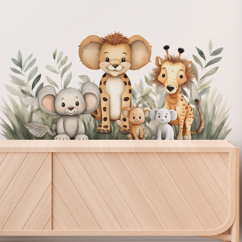 Cartoon Jungle Animals Wall St - đánh giá và giá Baby Nursery Jungle Animals