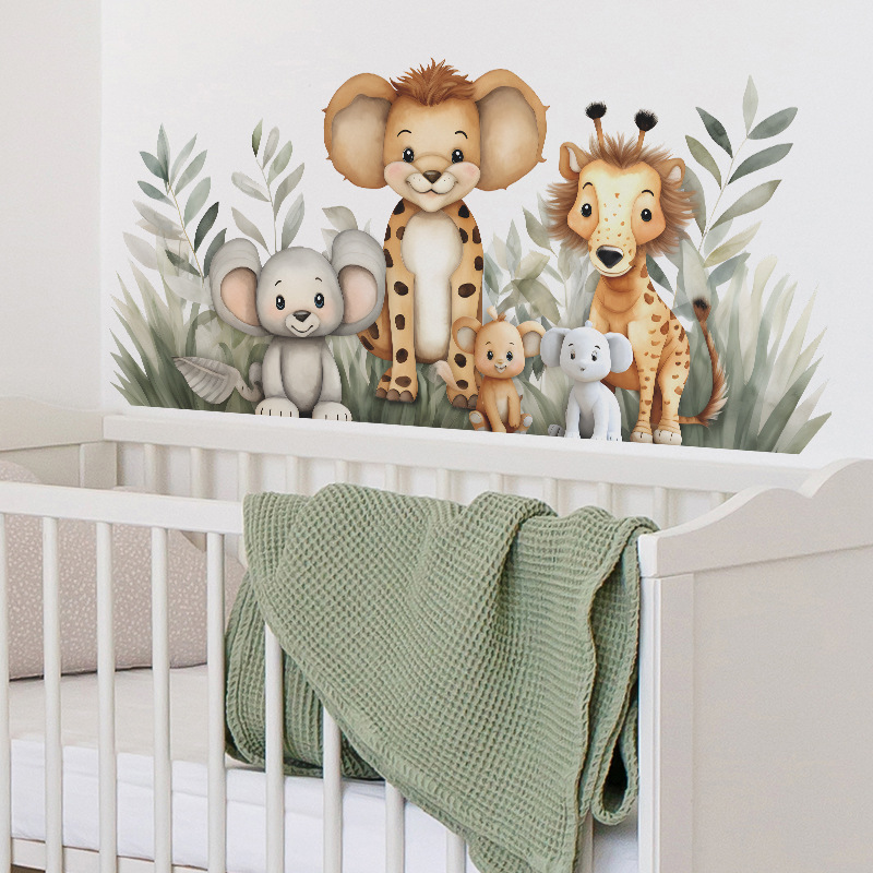 Cartoon Jungle Animals Wall St - đánh giá và giá Baby Nursery Jungle Animals