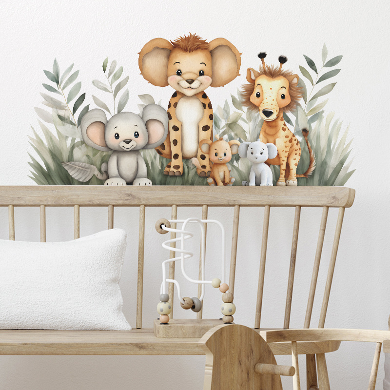 Cartoon Jungle Animals Wall St - đánh giá và giá Baby Nursery Jungle Animals