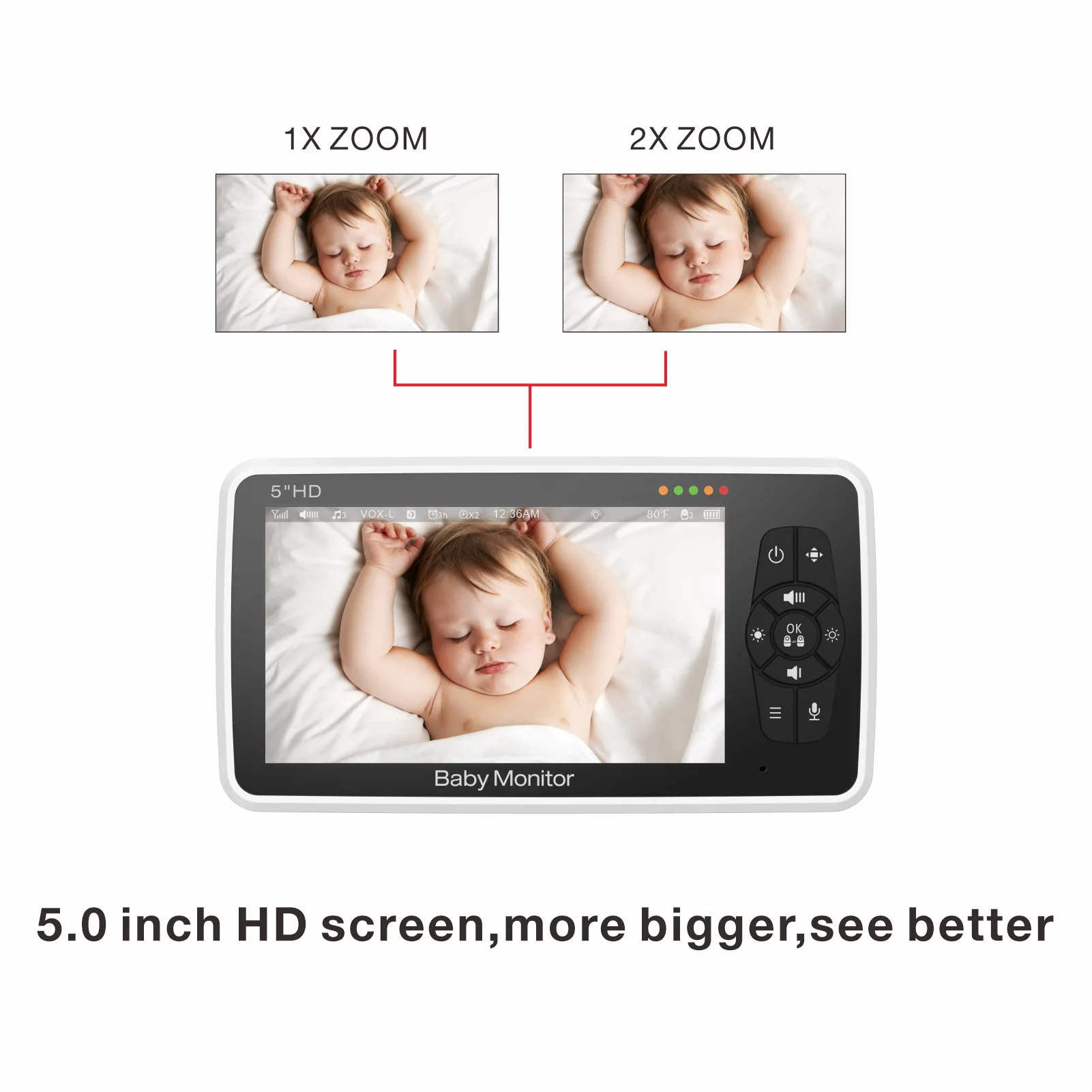 5 Inch Video Baby Monitor with - đánh giá và giá Baby Monitor Split Screen