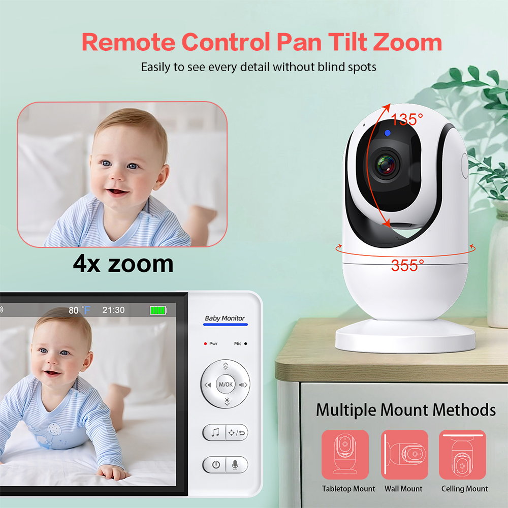Video Baby Monitor 7'' 1080P H - đánh giá và giá Baby Monitor Split Screen