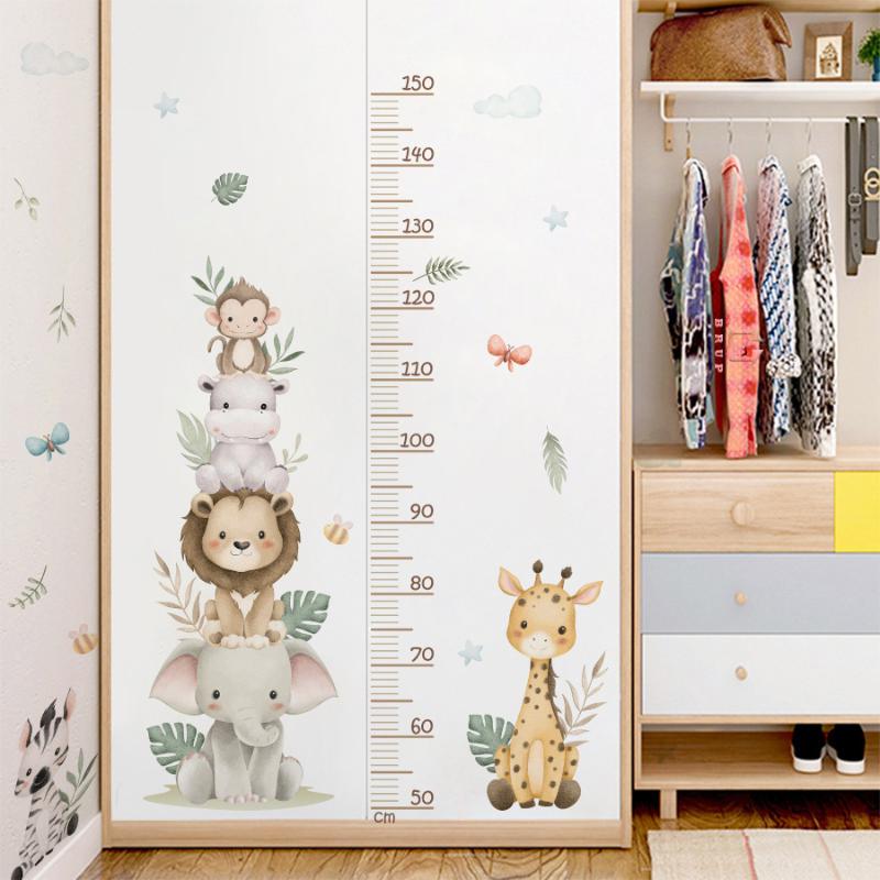 Children's Growth Chart Sticke - đánh giá và giá Baby Nursery Jungle Wallpaper