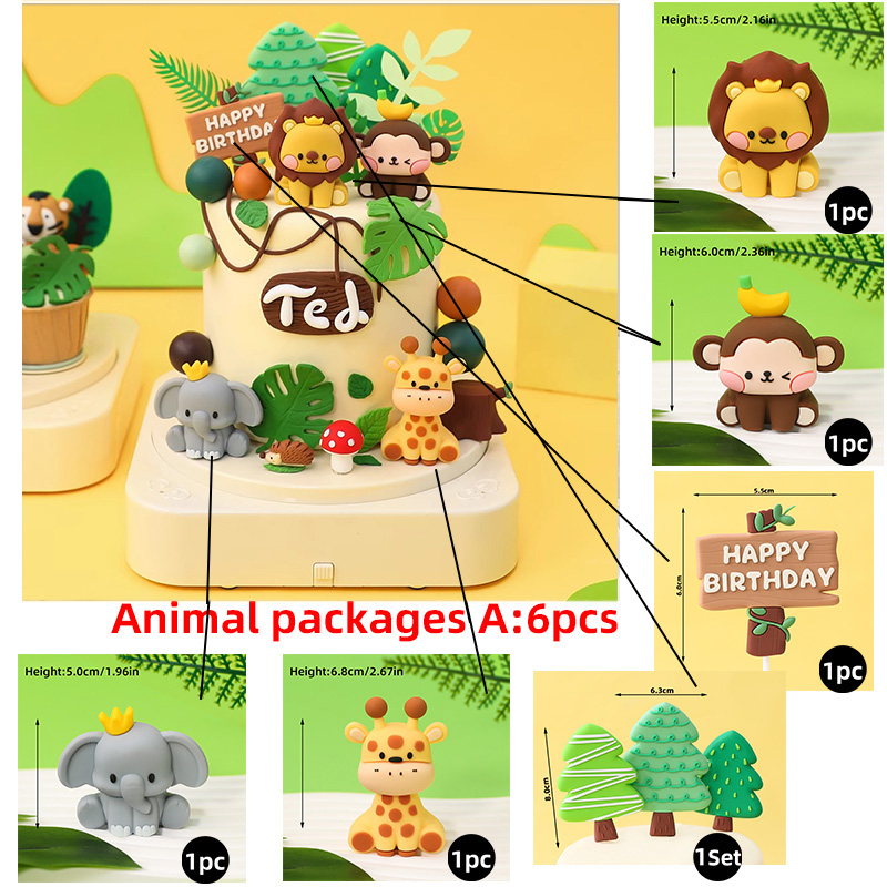 Zoo Jungle Animals Cake Decor  - đánh giá và giá Baby Nursery Jungle Theme