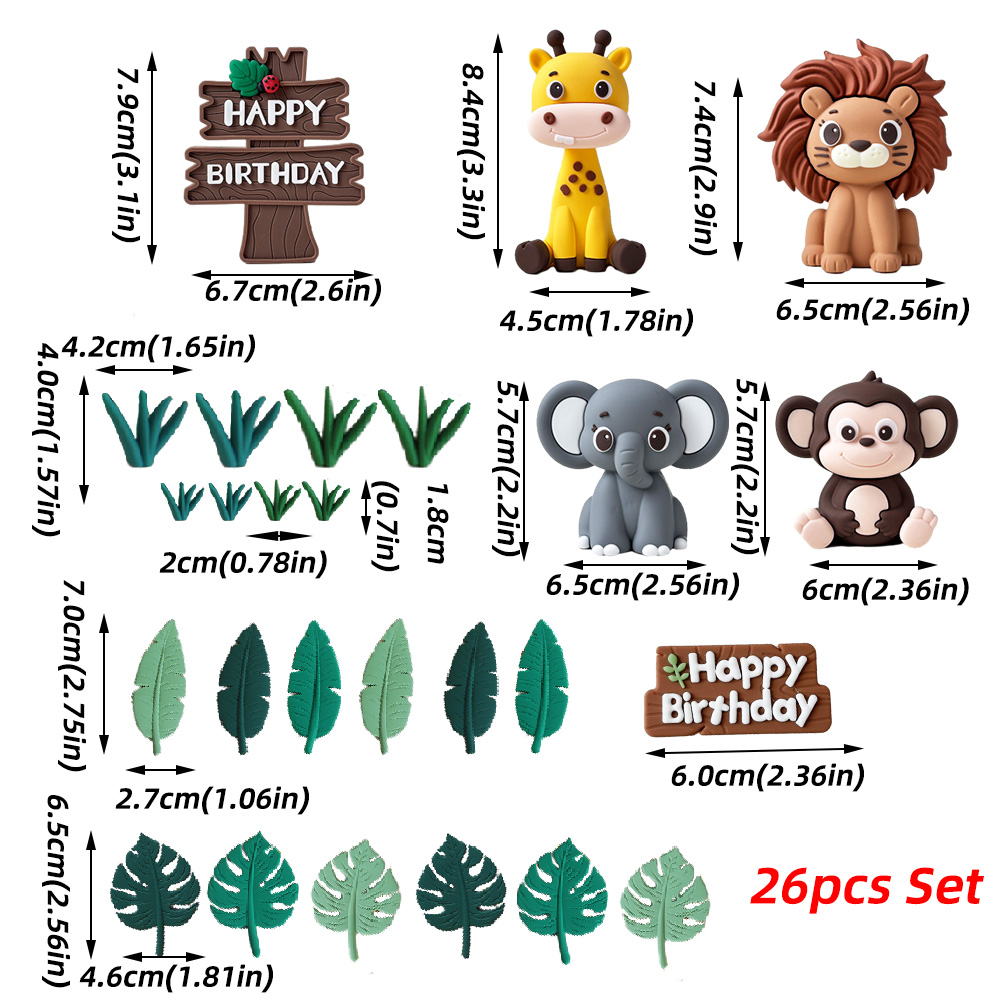Wild Jungle Animal Cake Topper - đánh giá và giá Baby Nursery Jungle Theme