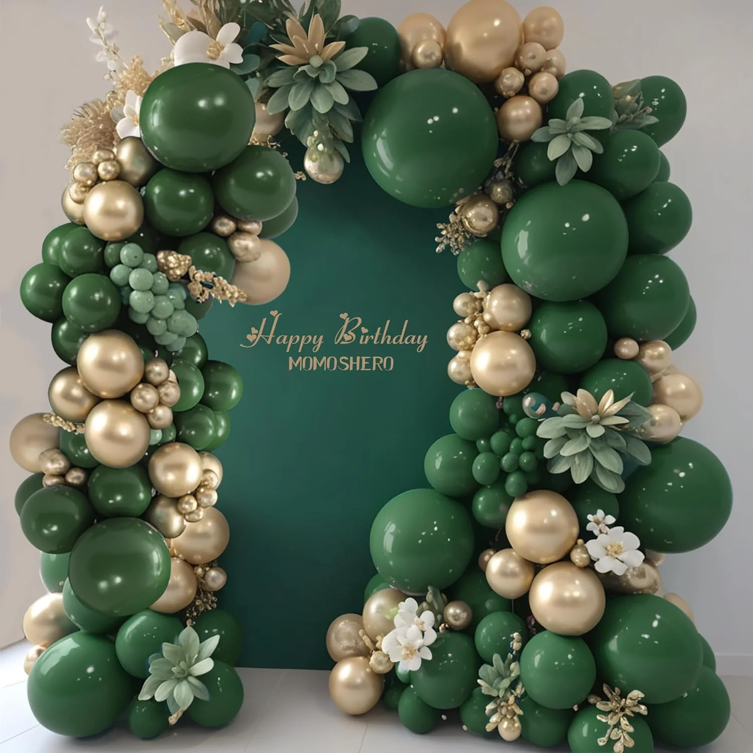 101Pcs Green Gold Latex Balloo - đánh giá và giá Baby Nursery Jungle Theme