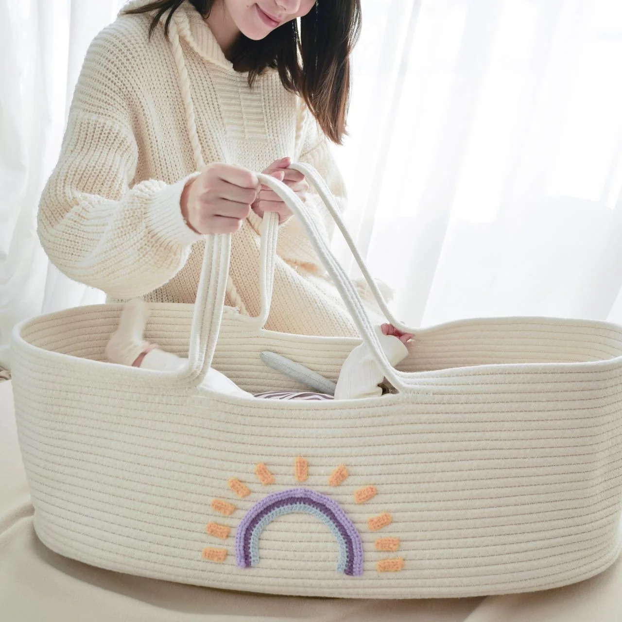 Portable Baby Carrying Basket  - đánh giá và giá Baby Nursery Basket