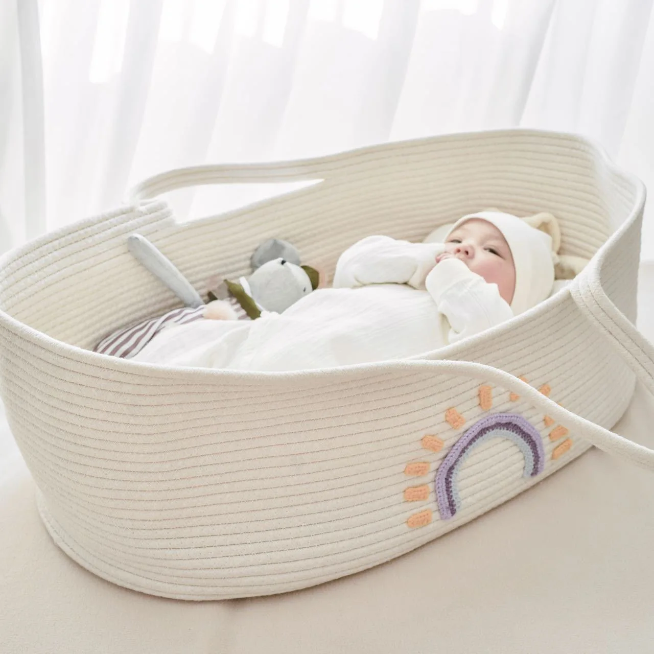 Portable Baby Carrying Basket  - đánh giá và giá Baby Nursery Basket