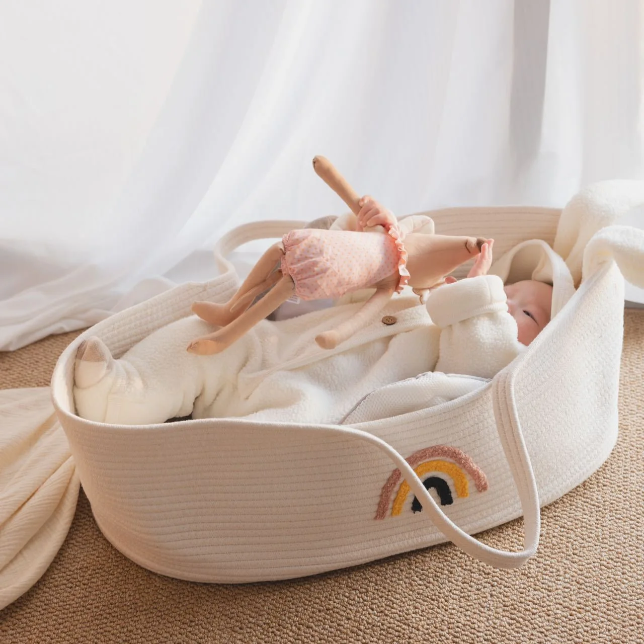 Portable Baby Carrying Basket  - đánh giá và giá Baby Nursery Basket