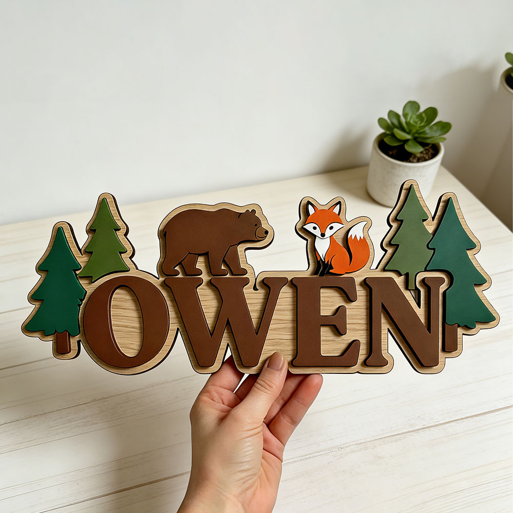 Custom Woodland Forest Bear Fo - đánh giá và giá Baby Nursery Jungle Theme