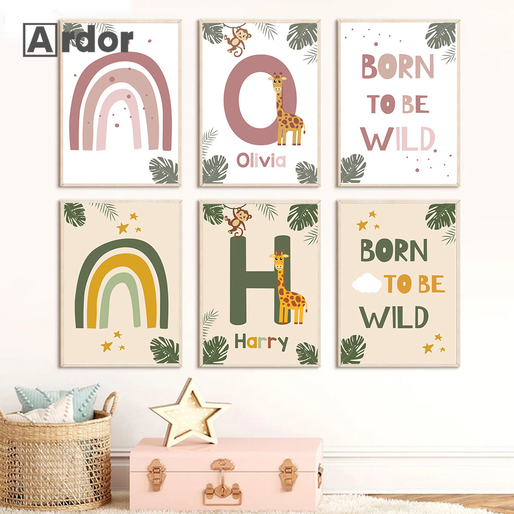 Nordic Jungle Animal Posters C - đánh giá và giá Baby Nursery Jungle Animals