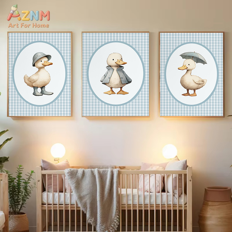 AZNM Cute Duck Canvas Wall Art - đánh giá và giá Baby Nursery Yellow Walls