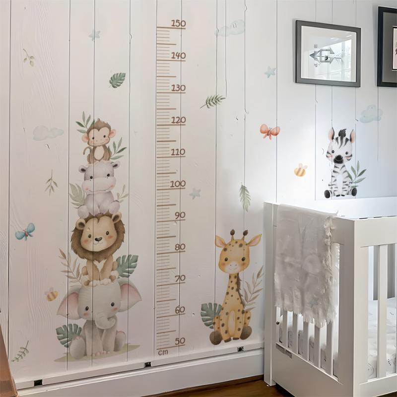 Children's Growth Chart Sticke - đánh giá và giá Baby Nursery Jungle Wallpaper