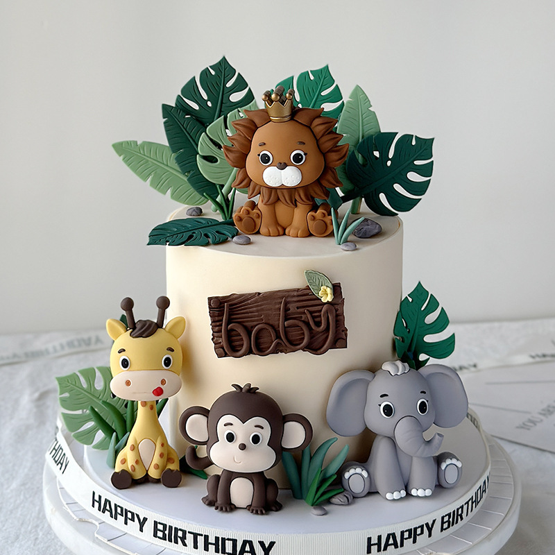 Safari Animal Cake Toppers Set - đánh giá và giá Baby Nursery Jungle Theme