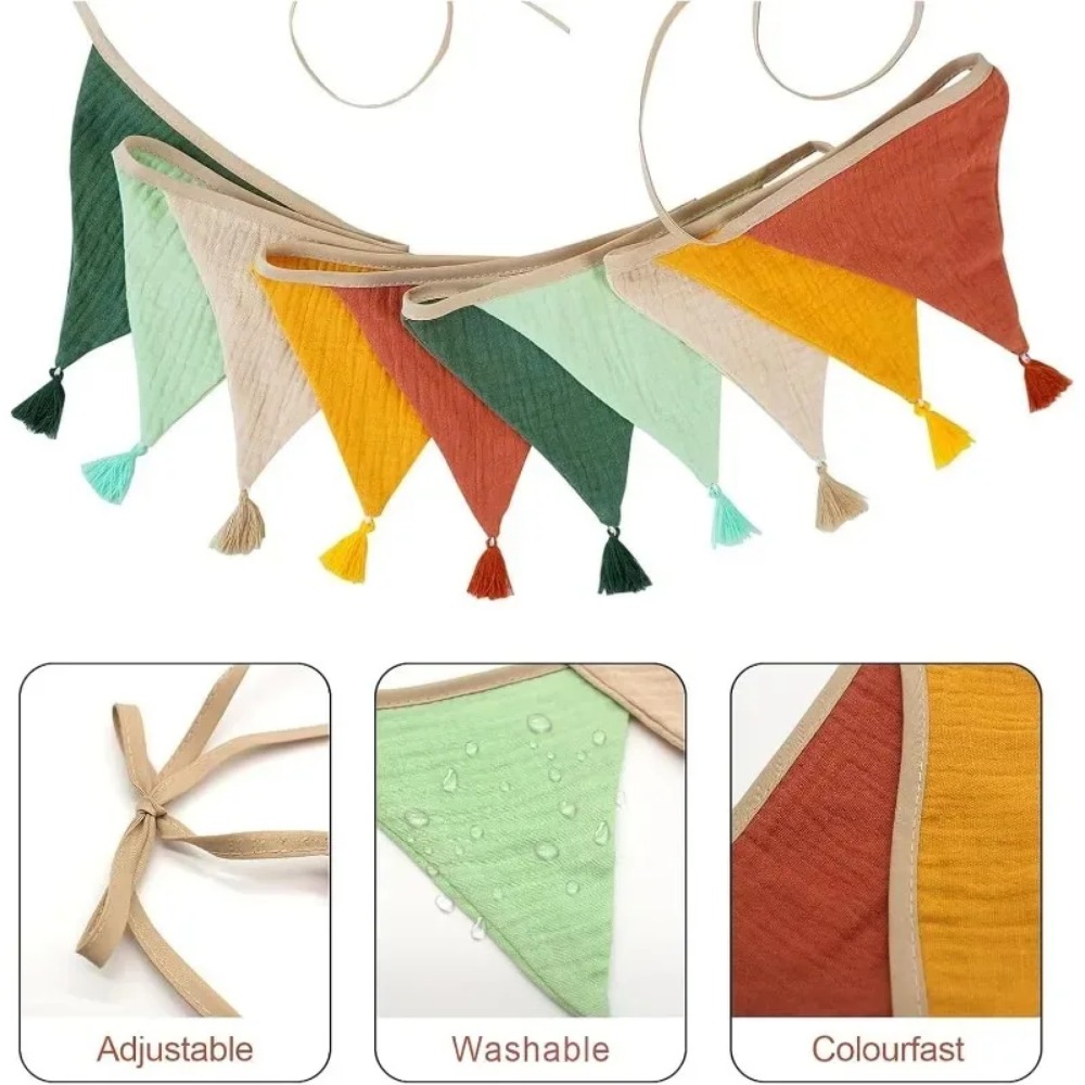 20 PCS  Fabric Flag Banners Mu - đánh giá và giá Baby Nursery Bunting