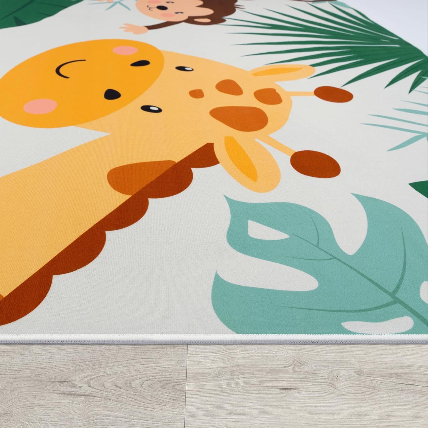 Soft Round Jungle Animal Print - đánh giá và giá Baby Nursery Jungle Theme