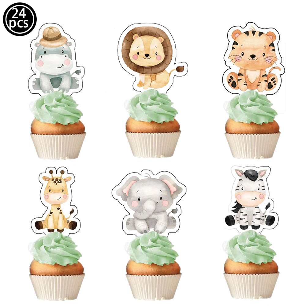Safari Baby Shower Cupcake Top - đánh giá và giá Baby Nursery Jungle Theme