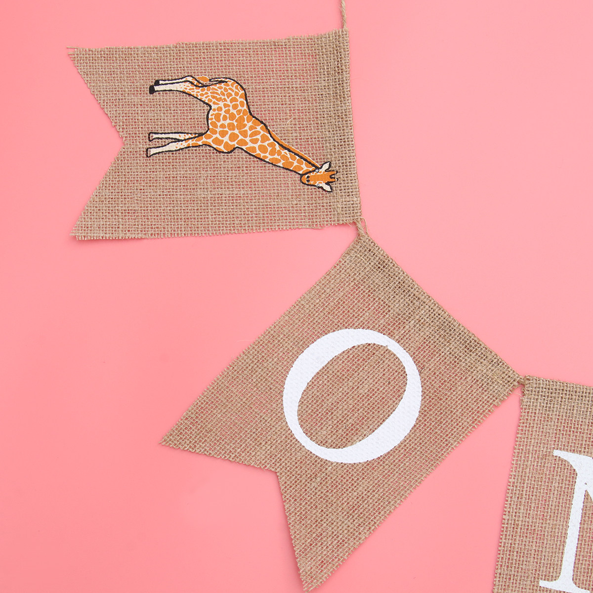 Giraffe Linen Banner One Print - đánh giá và giá Baby Nursery Bunting
