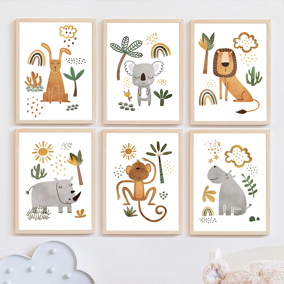Giraffe Elephant Tiger Zebra T - đánh giá và giá Baby Nursery Jungle Animals
