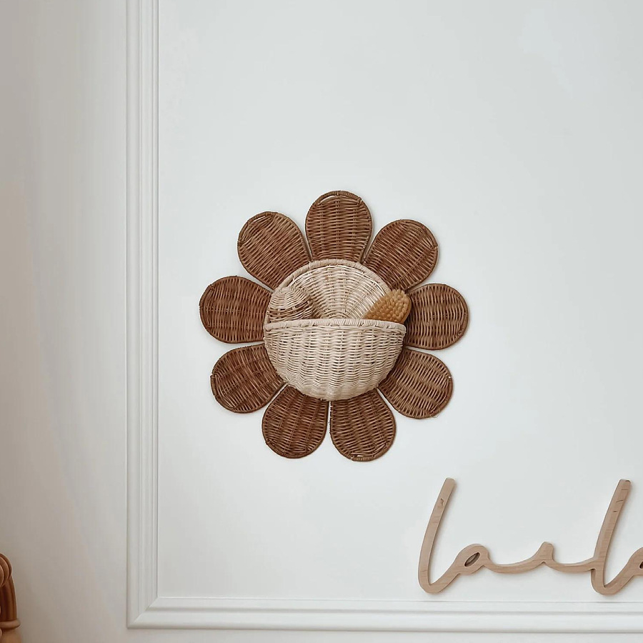 Nordic Sun Flower Hand-woven R - đánh giá và giá Baby Nursery Basket