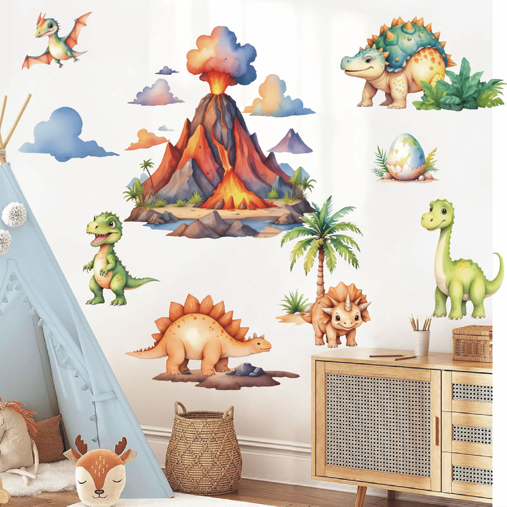 Cartoon Jungle Dinosaur Wall S - đánh giá và giá Baby Nursery Jungle Theme