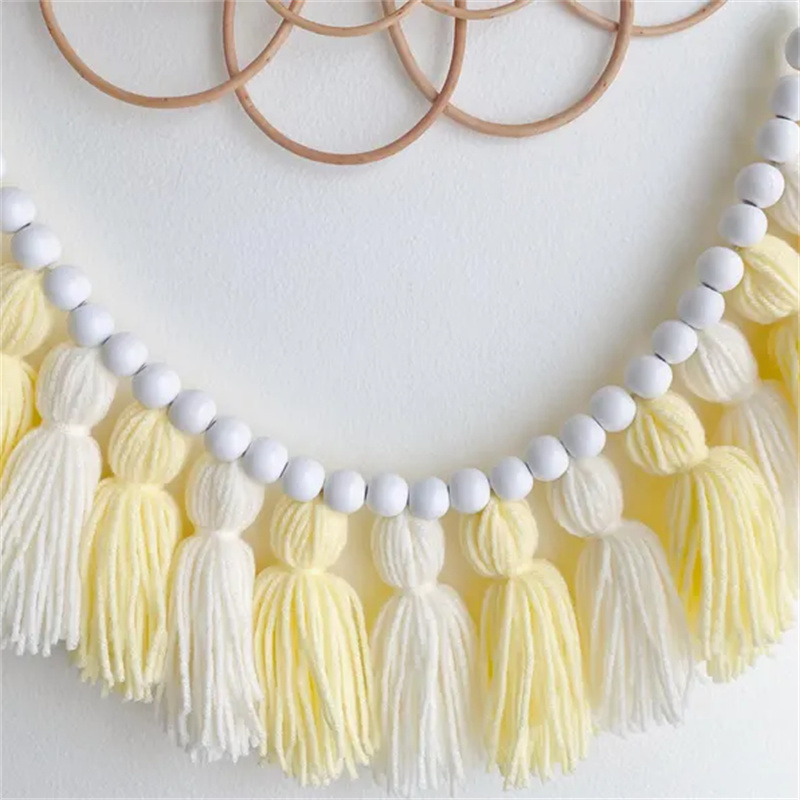 Yellow Boho Tassel Garlands Wa - đánh giá và giá Baby Nursery Yellow Walls
