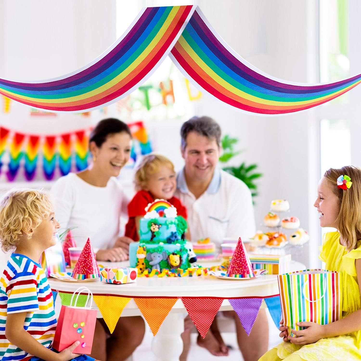 11.8ft Rainbow Ceiling Hanging - đánh giá và giá Baby Nursery Bunting