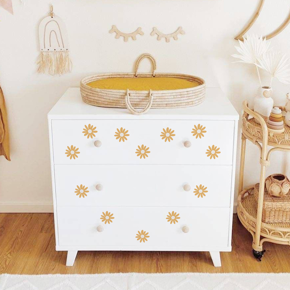 Yellow Daisy Wall Stickers for - đánh giá và giá Baby Nursery Yellow Walls