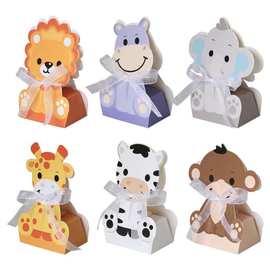 12PCS Safari Animal Favor Boxe - đánh giá và giá Baby Nursery Jungle Theme