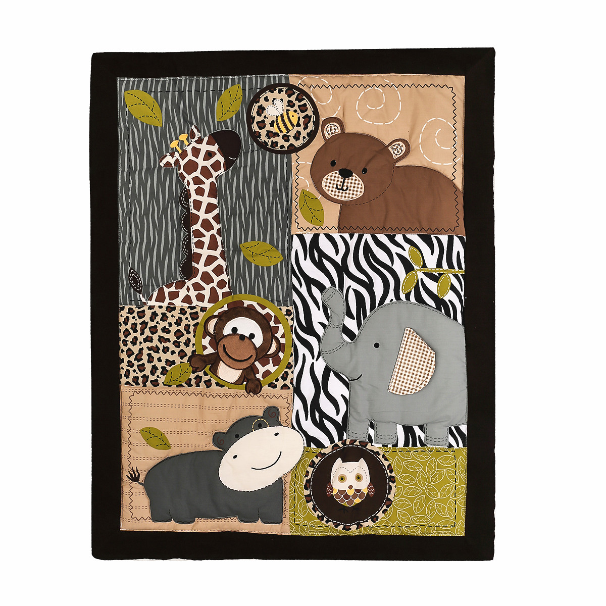 3Pcs Embroidered Newborn Baby  - đánh giá và giá Baby Nursery Jungle Theme
